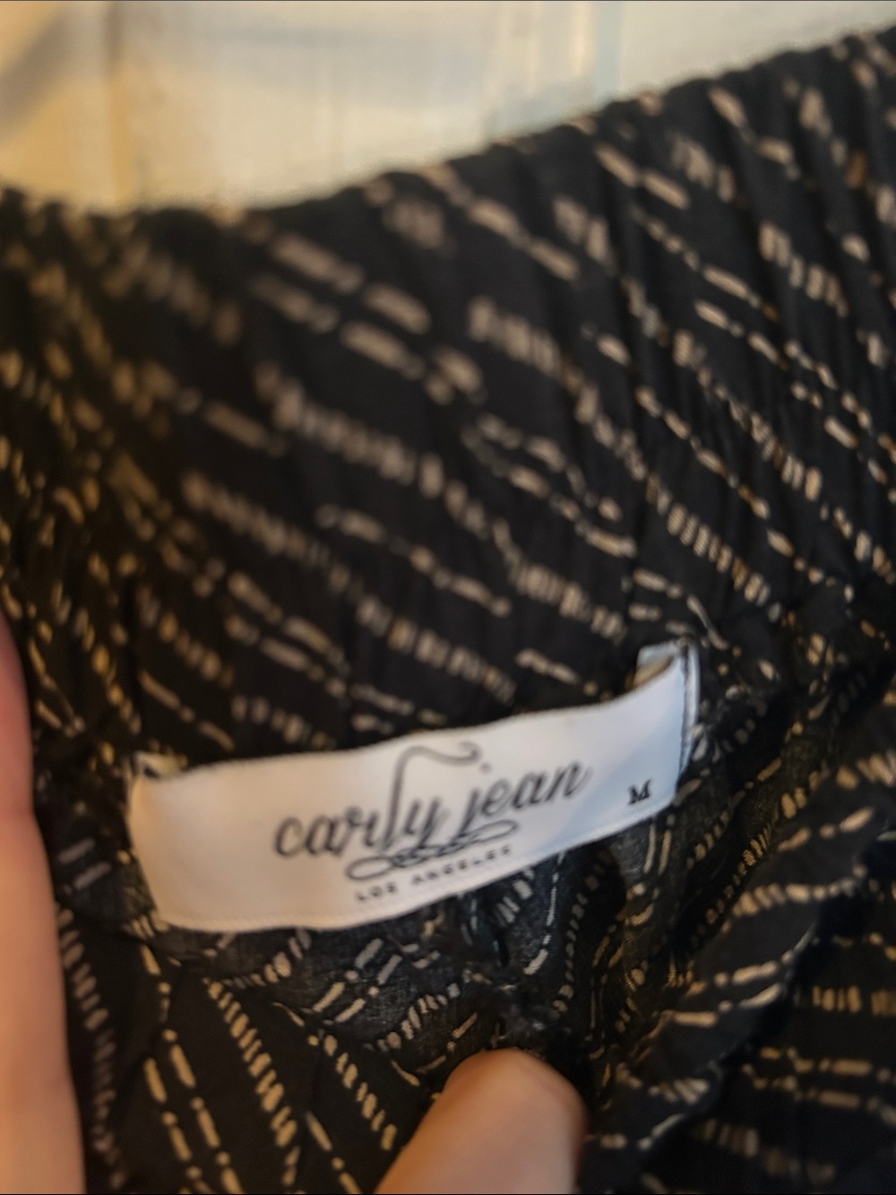 Carly Jean Los Angeles Black & White Striped Straight-Leg Pants - Picture 2 of 3